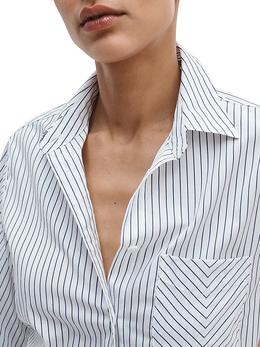 rag & bone Women's Lucia Striped Cotton Mini-Shirtdress | Thumbnail 6 rag & bone Women's Lucia Striped Cotton Mini-Shirtdress | Thumbnail 6