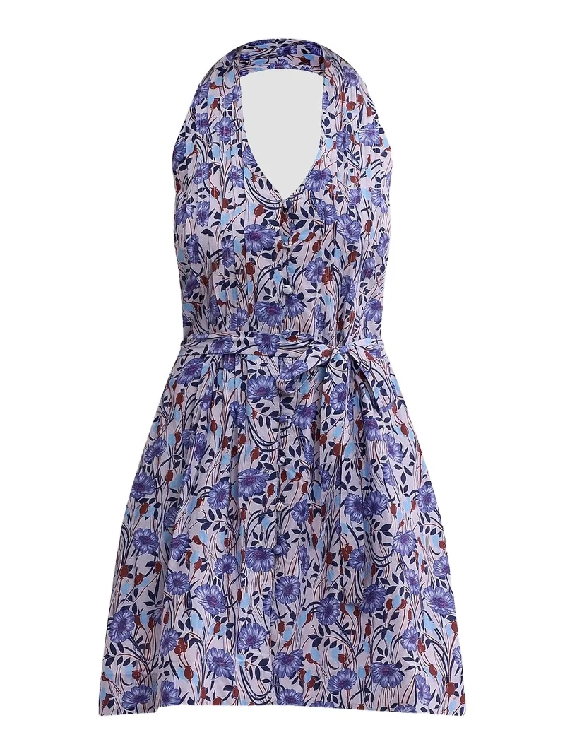 Women's Daphne Floral Cotton-Silk A-Line Minidress Women's Daphne Floral Cotton-Silk A-Line Minidress