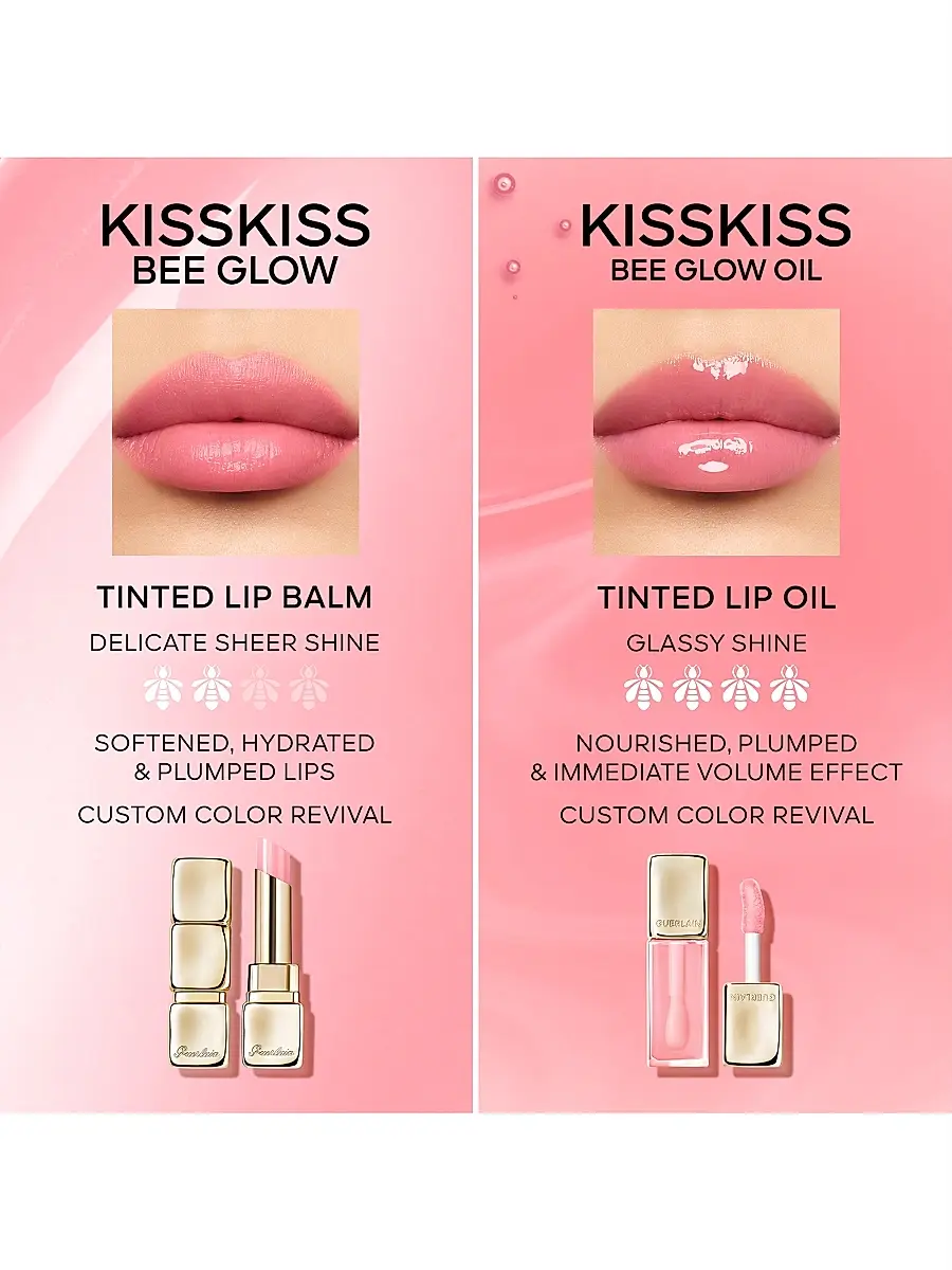 Guerlain Limited-Edition KissKiss Bee Glow Hydrating Tinted Lip Oil | Thumbnail 9 Guerlain Limited-Edition KissKiss Bee Glow Hydrating Tinted Lip Oil | Thumbnail 9