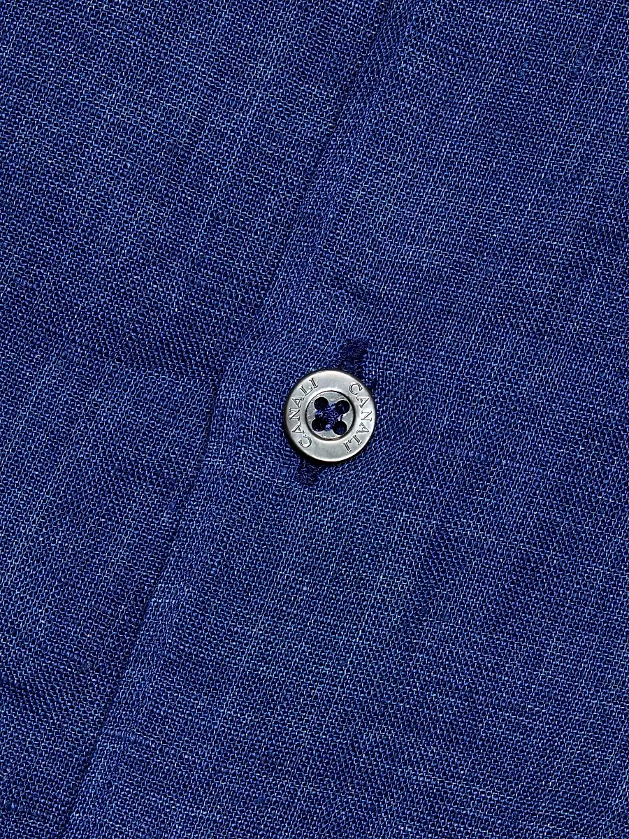 Canali Men's Linen Button-Front Shirt | Thumbnail 7 Canali Men's Linen Button-Front Shirt | Thumbnail 7