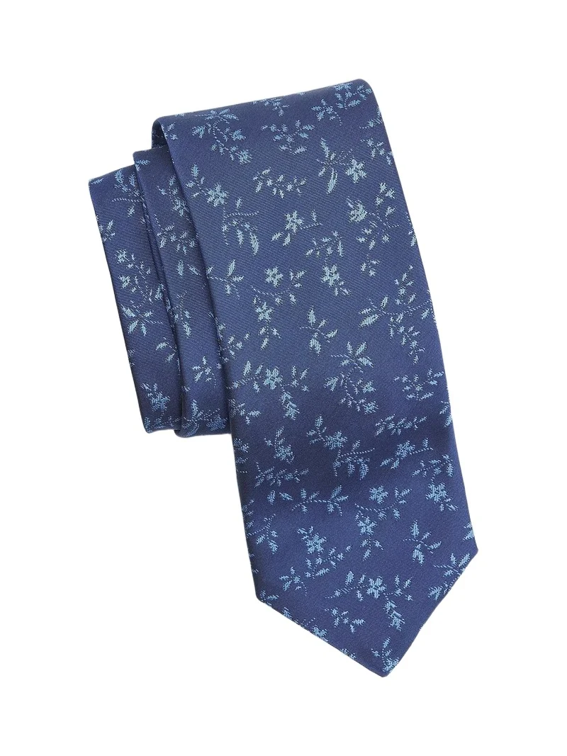 Men's Flower Print Silk Tie Men's Flower Print Silk Tie