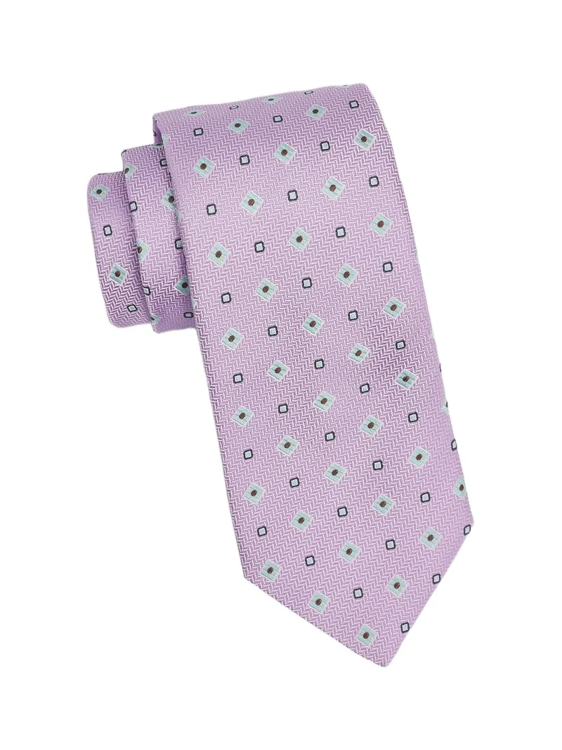 Canali Men's Medallion Woven Silk Tie