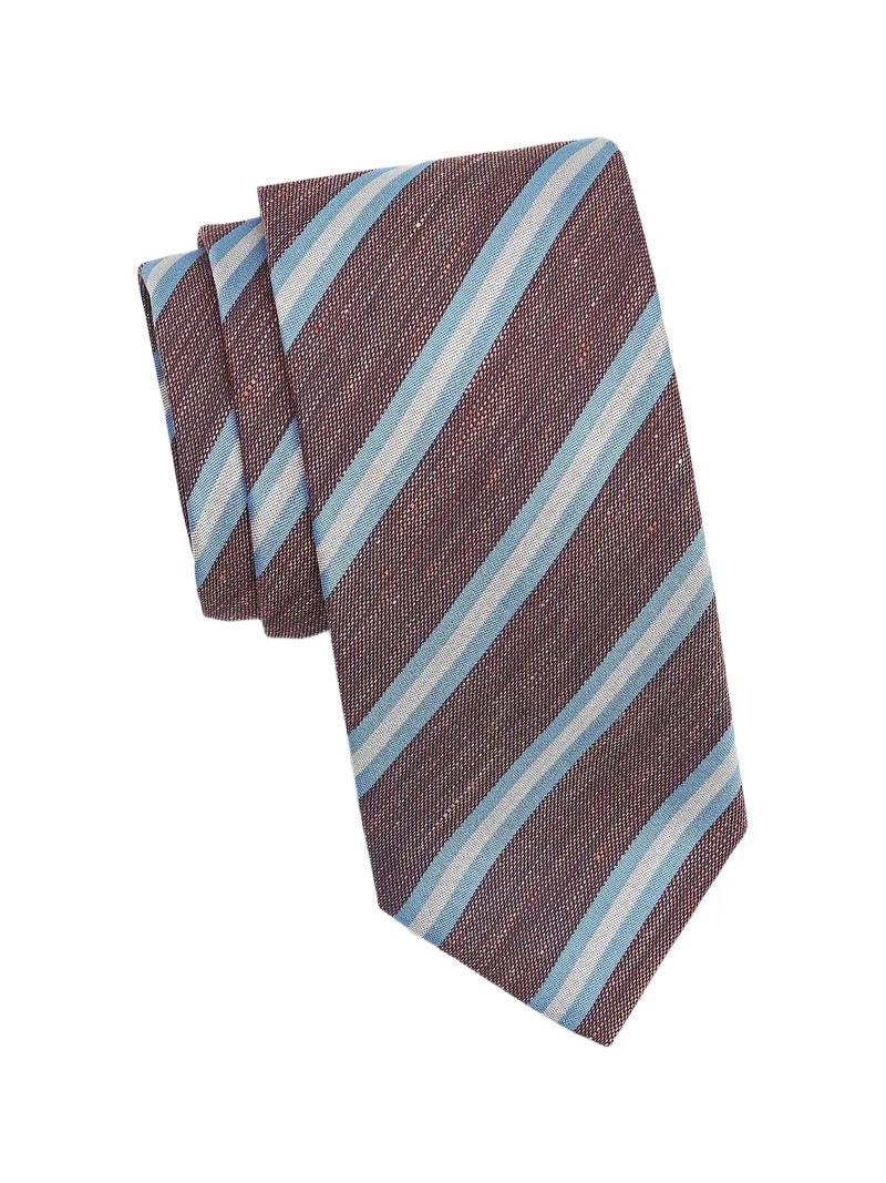 Men's Striped Woven Silk Tie