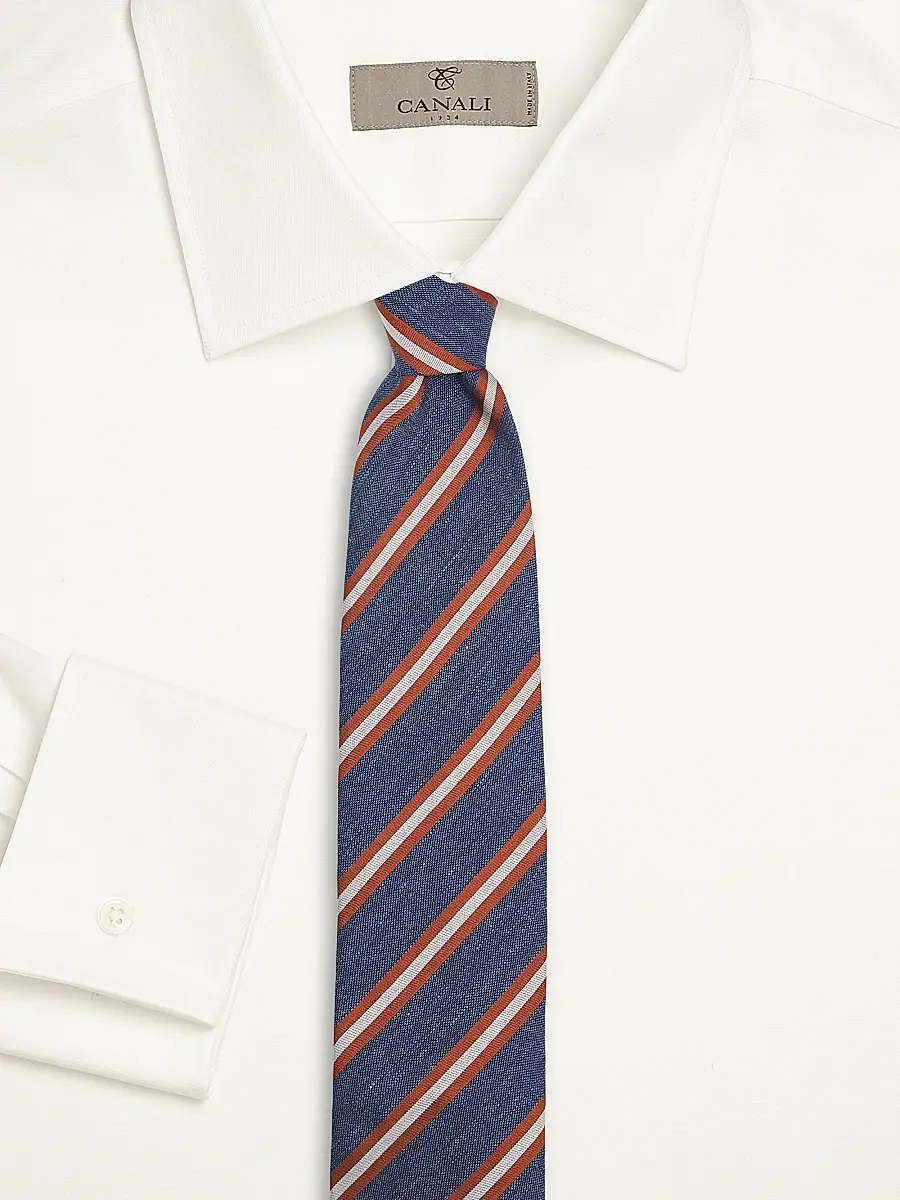 Canali Men's Striped Silk Tie | Thumbnail 2