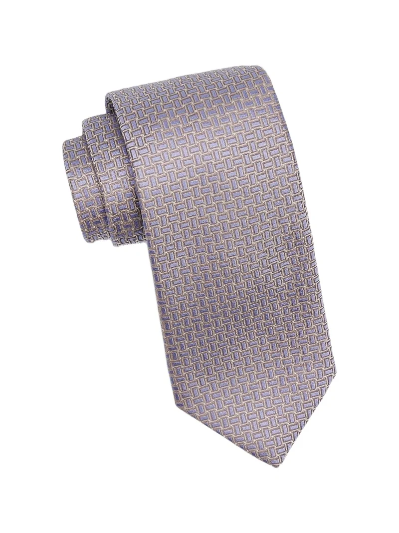 Men's Geometric Silk Tie