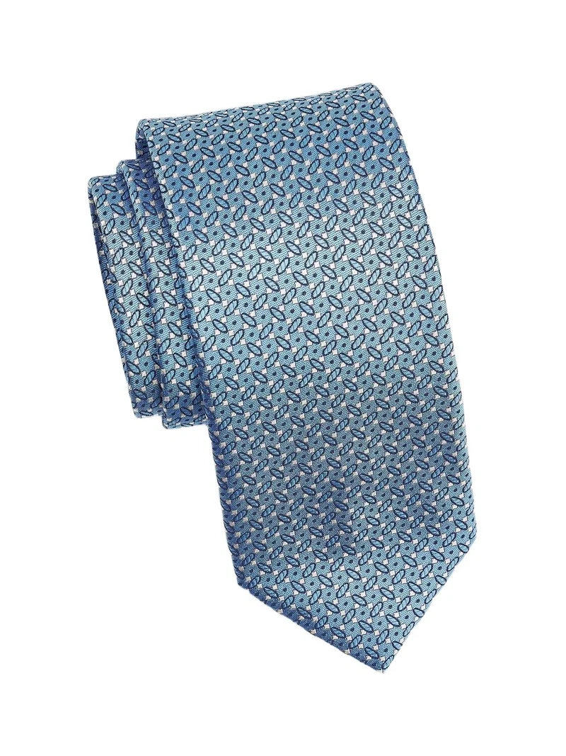 Men's Geometric Silk Tie