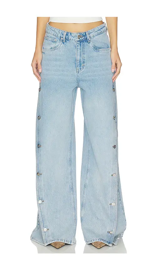 Gestuz X Barbie Stacie High Waisted Wide Jeans | Image 1 Gestuz X Barbie Stacie High Waisted Wide Jeans | Image 1