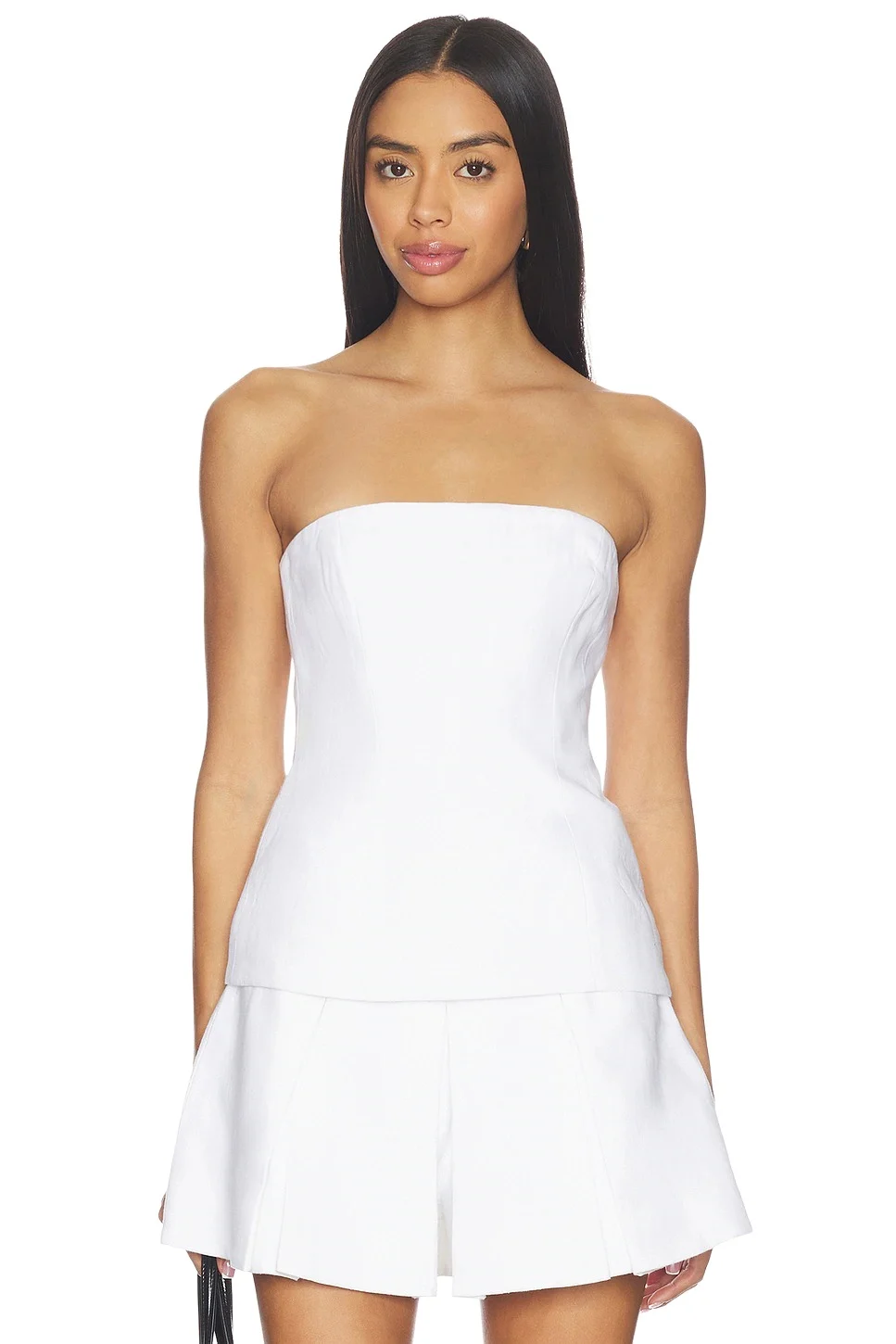 Bardot Helenia Linen Strapless Top