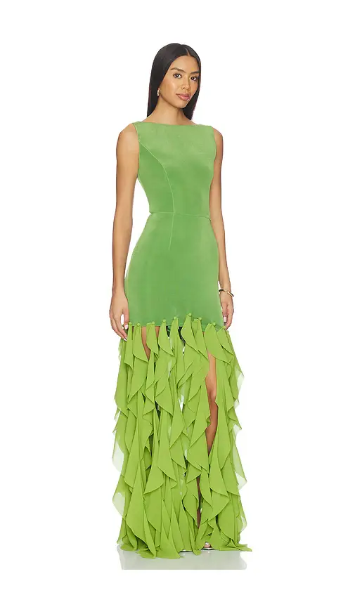 Elliatt Marison Ruffled Fringe Gown | Thumbnail 2