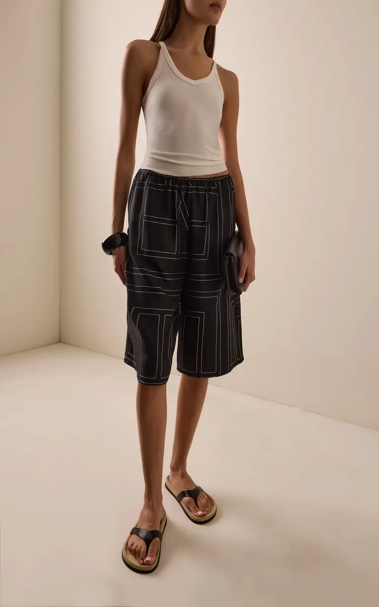 ÉTERNE Ribbed Jersey Racerback Tank Top | Thumbnail 3