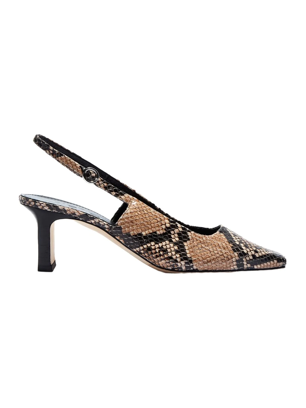 Liza Snake-Effect Leather Slingback Pumps Liza Snake-Effect Leather Slingback Pumps
