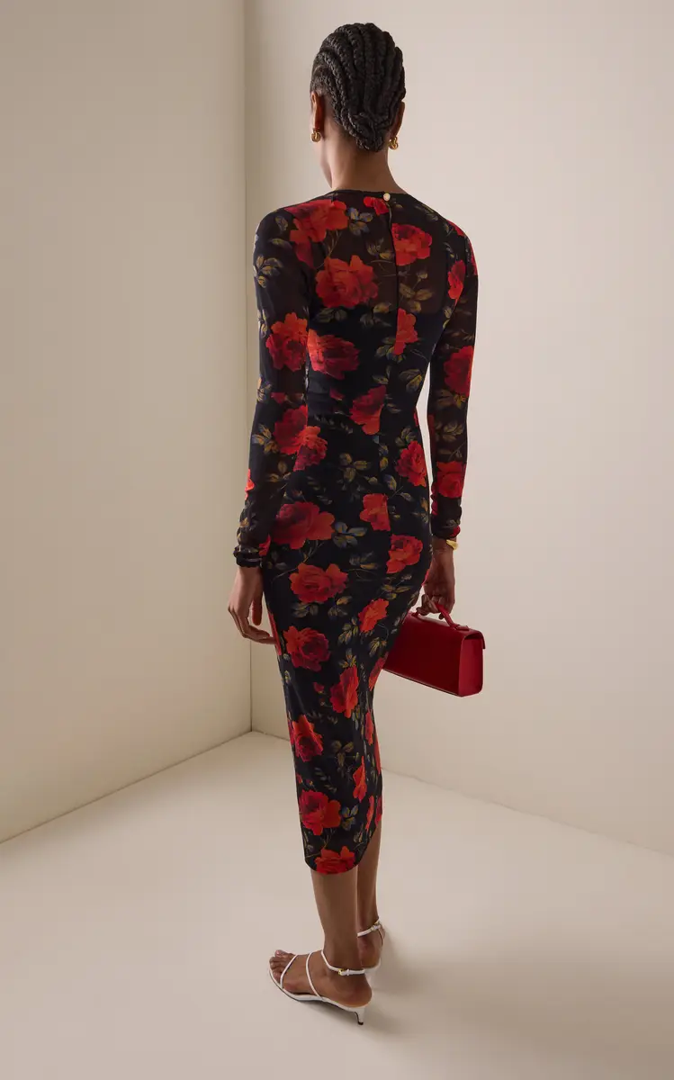 Carolina Herrera Floral Mesh Maxi Dress | Thumbnail 4 Carolina Herrera Floral Mesh Maxi Dress | Thumbnail 4