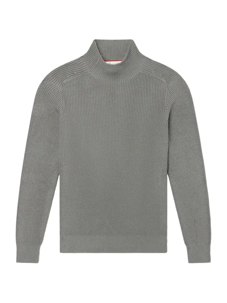 Brunello Cucinelli Knitted Cotton Sweater - Men | Image 1 Brunello Cucinelli Knitted Cotton Sweater - Men | Image 1