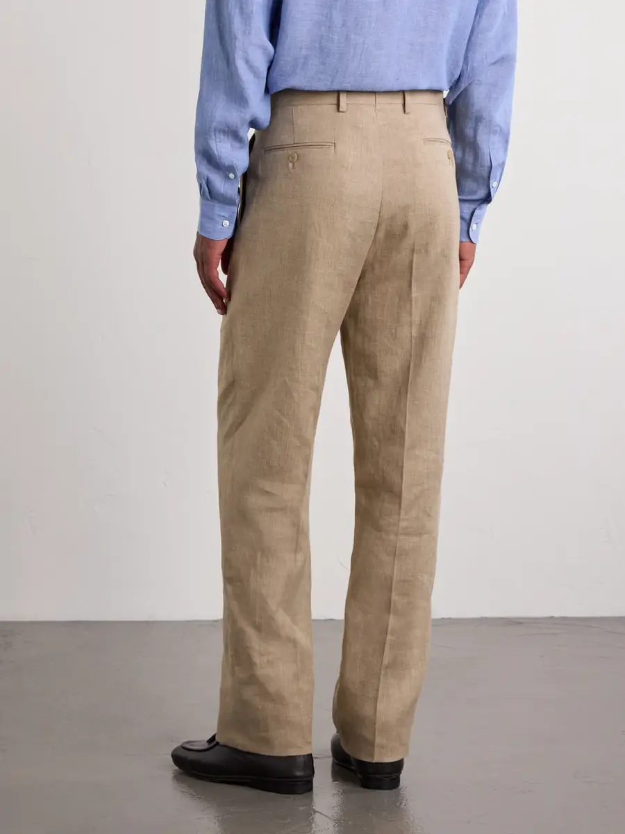 Ralph Lauren Purple Label Straight-Leg Pleated Linen, Cotton and Silk-Blend Suit Trousers - Men | Thumbnail 4 Ralph Lauren Purple Label Straight-Leg Pleated Linen, Cotton and Silk-Blend Suit Trousers - Men | Thumbnail 4