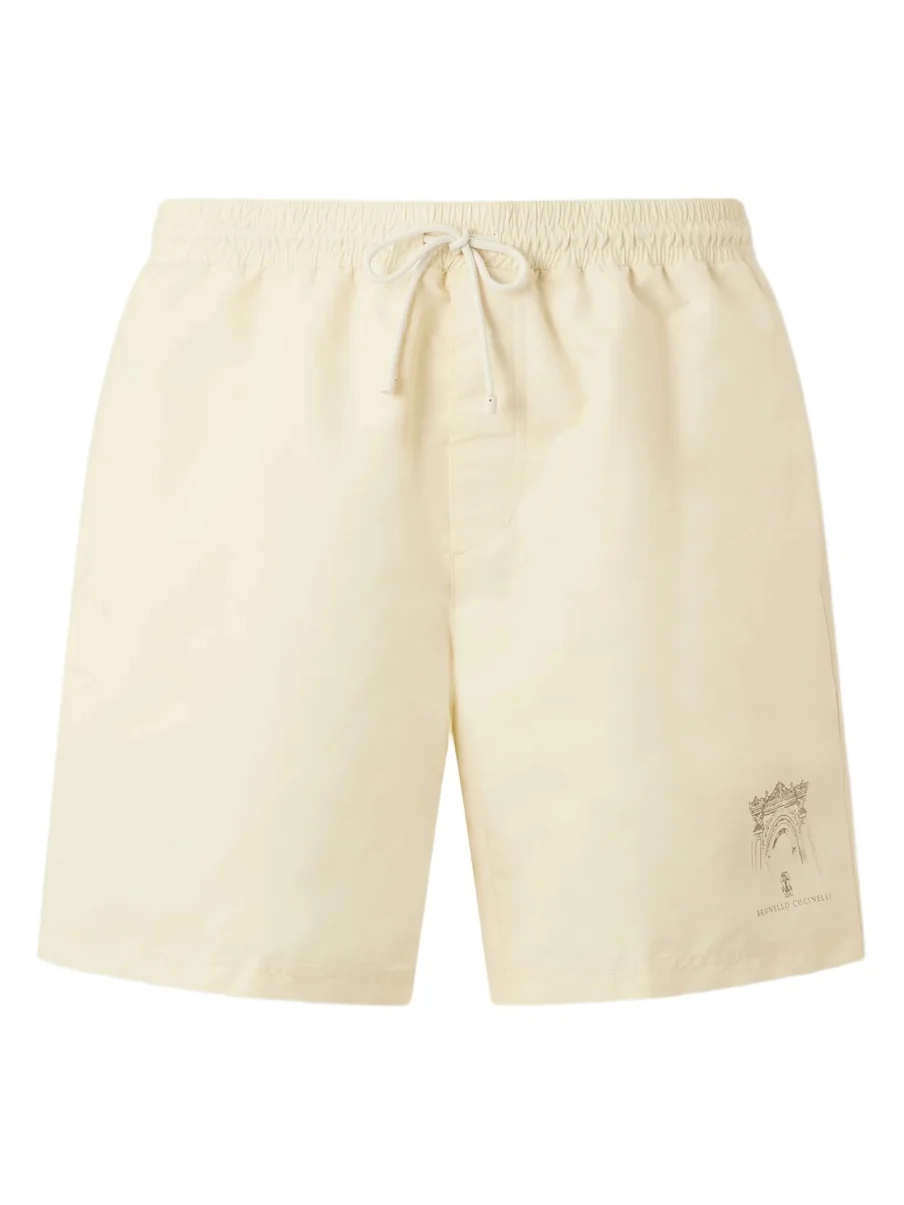 Brunello Cucinelli Straight-Leg Mid-Length Swim Shorts - Men