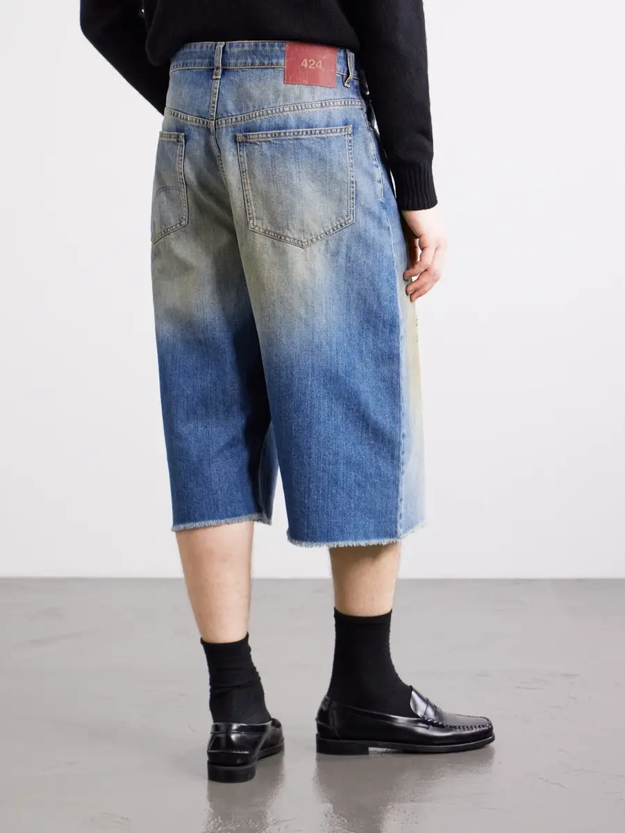 424 Wide-Leg Lightweight Denim Short - Men | Thumbnail 4 424 Wide-Leg Lightweight Denim Short - Men | Thumbnail 4