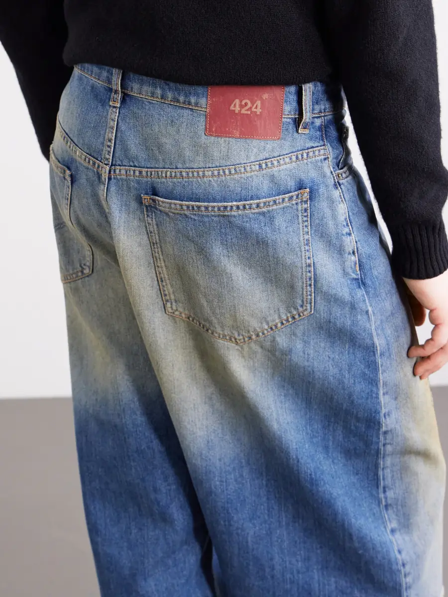 424 Wide-Leg Lightweight Denim Short - Men | Thumbnail 5 424 Wide-Leg Lightweight Denim Short - Men | Thumbnail 5