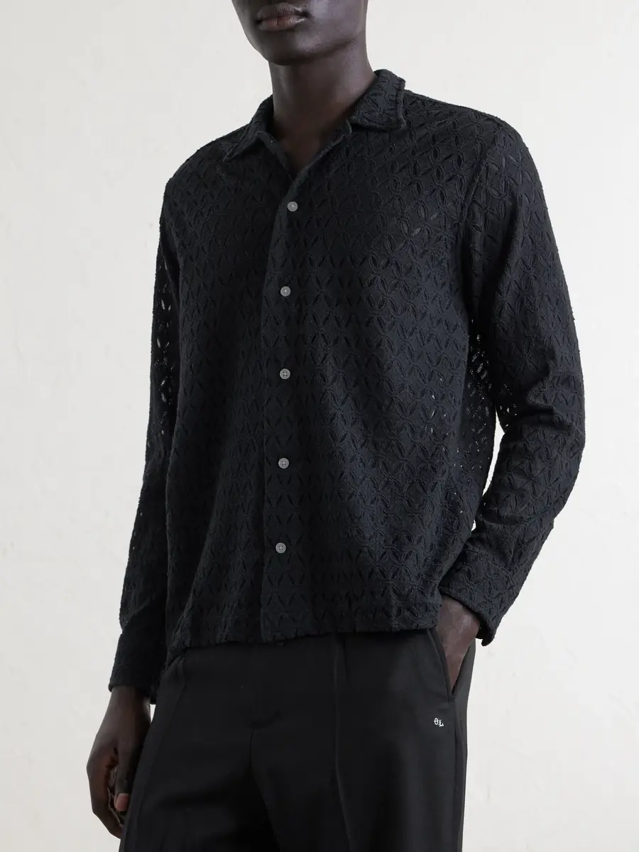 BODE Cotton-Blend Lace Shirt - Men | Thumbnail 3