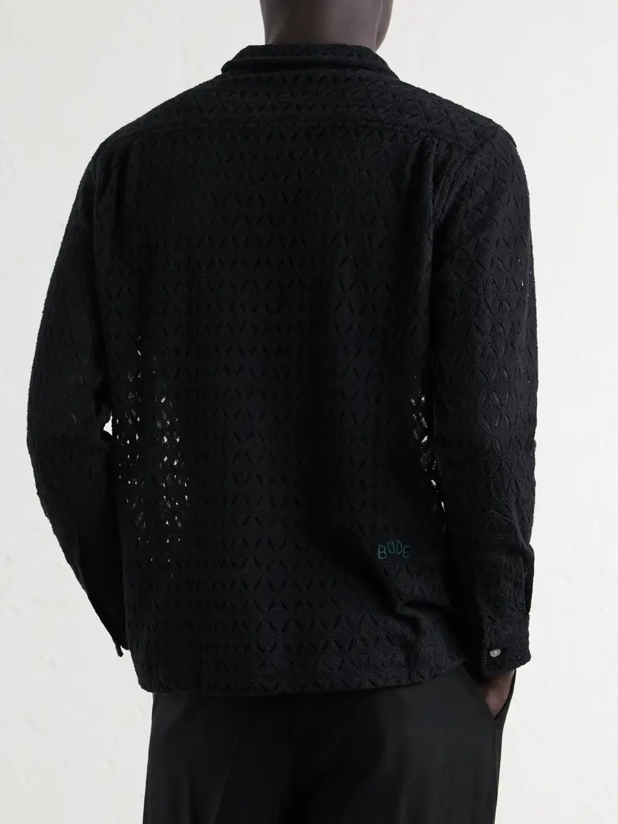 BODE Cotton-Blend Lace Shirt - Men | Thumbnail 4