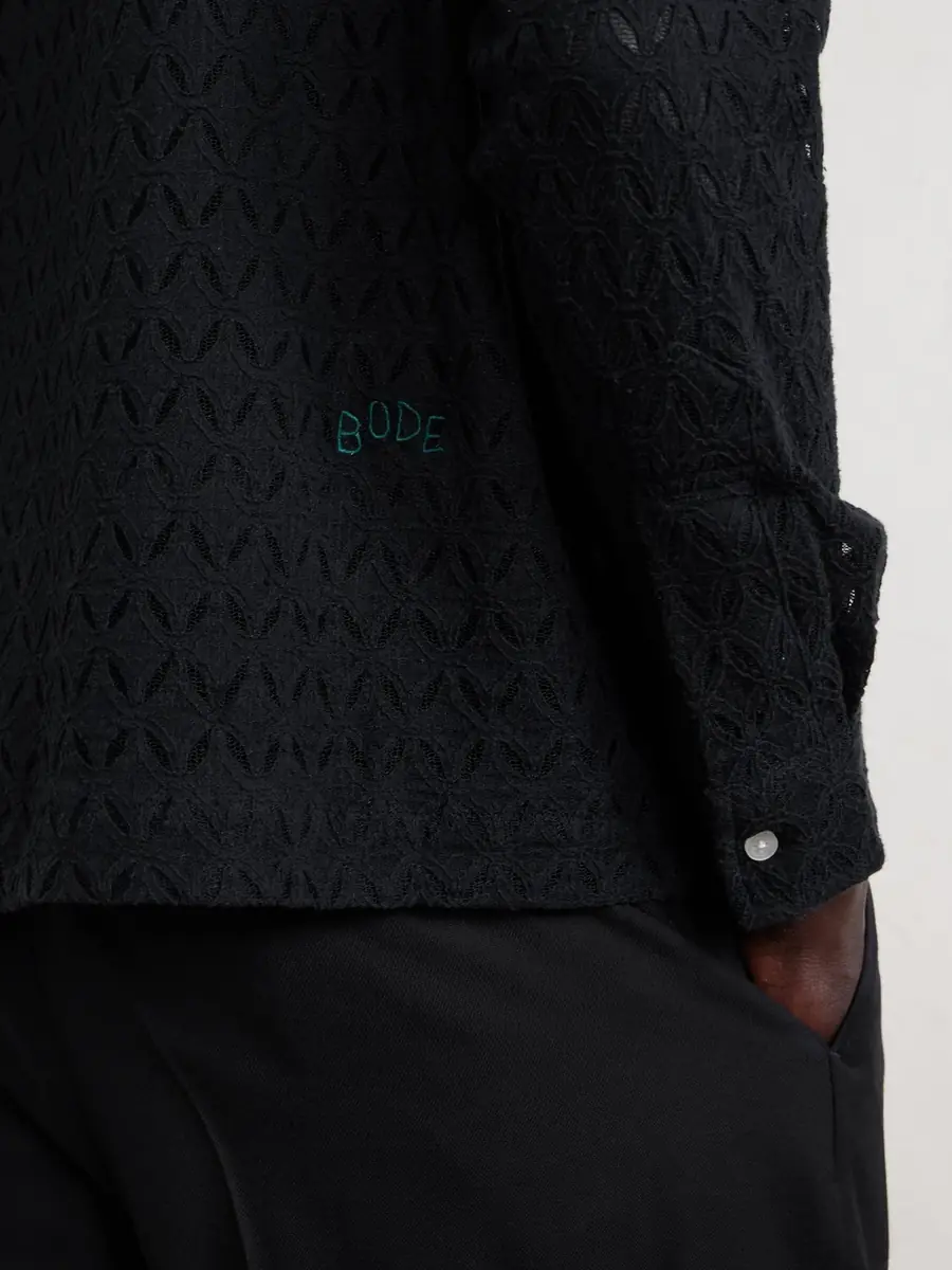 BODE Cotton-Blend Lace Shirt - Men | Thumbnail 6