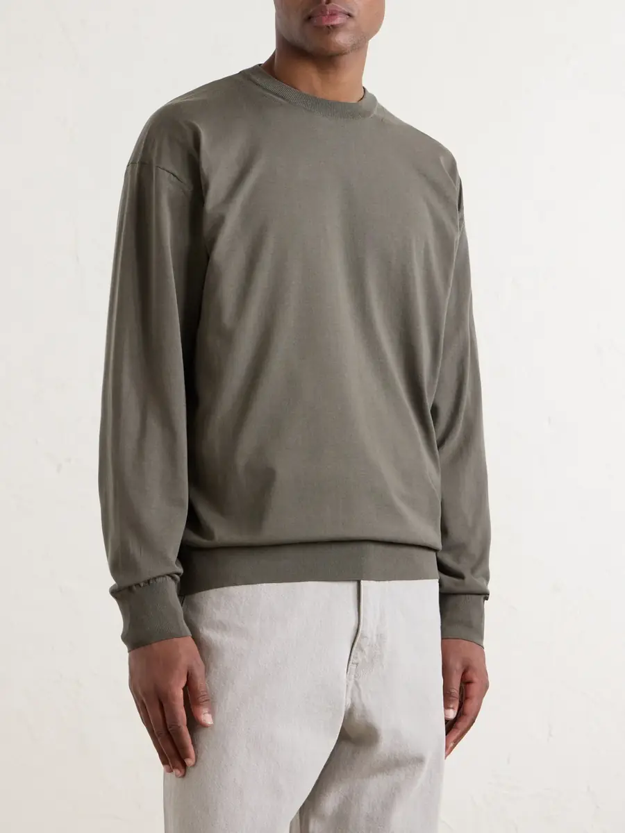 Auralee Luster Knitted T-Shirt - Men | Thumbnail 3 Auralee Luster Knitted T-Shirt - Men | Thumbnail 3