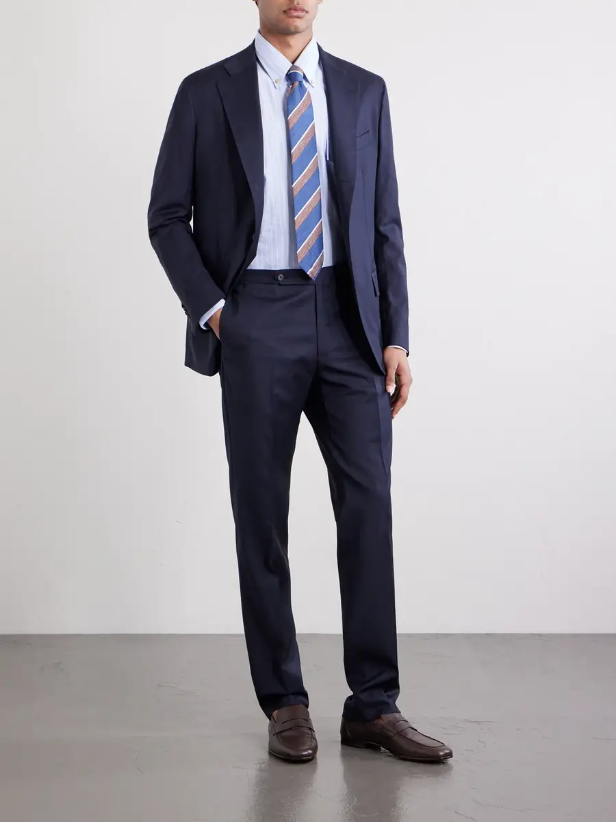 De Petrillo Straight-Leg Wool-Blend Suit Trousers - Men | Thumbnail 2 De Petrillo Straight-Leg Wool-Blend Suit Trousers - Men | Thumbnail 2