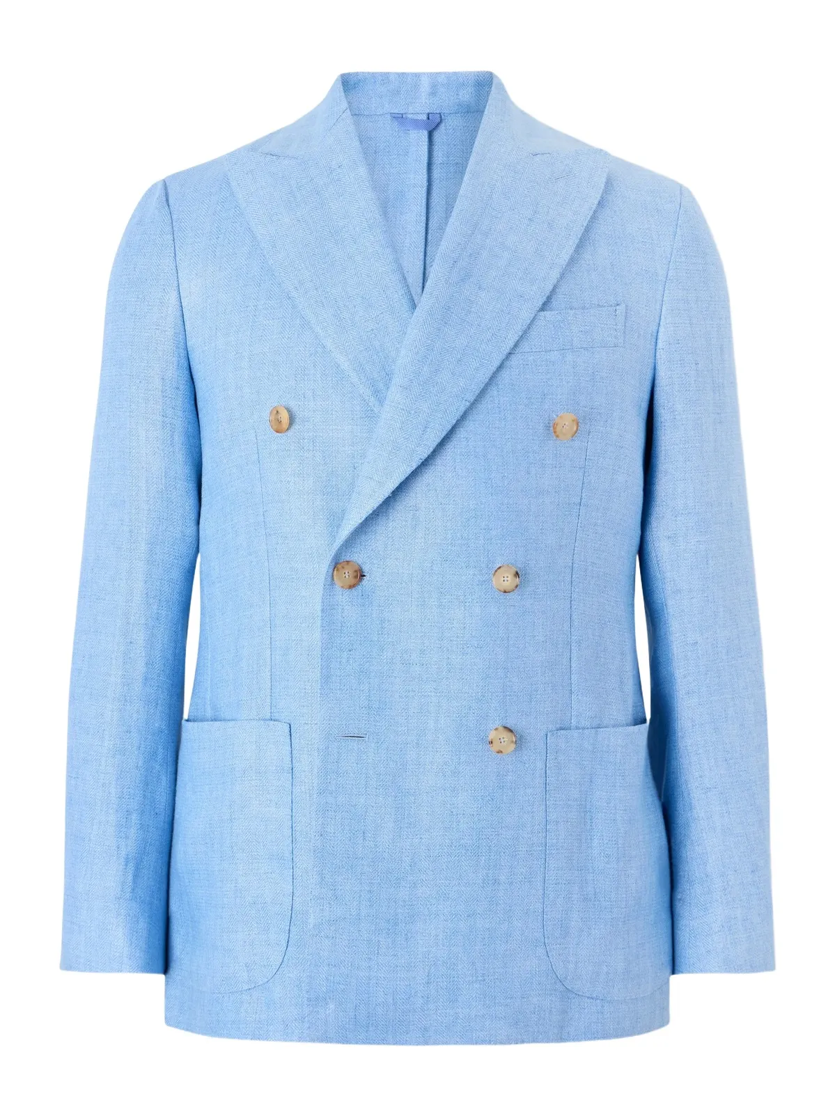 De Petrillo Double-Breasted Linen Blazer - Men