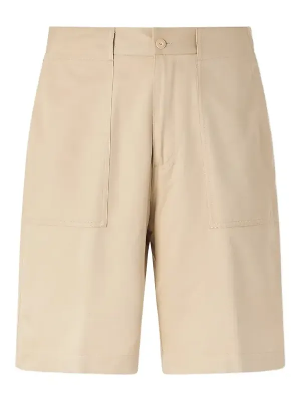 Straight-Leg Silk-Twill Shorts - Men Straight-Leg Silk-Twill Shorts - Men