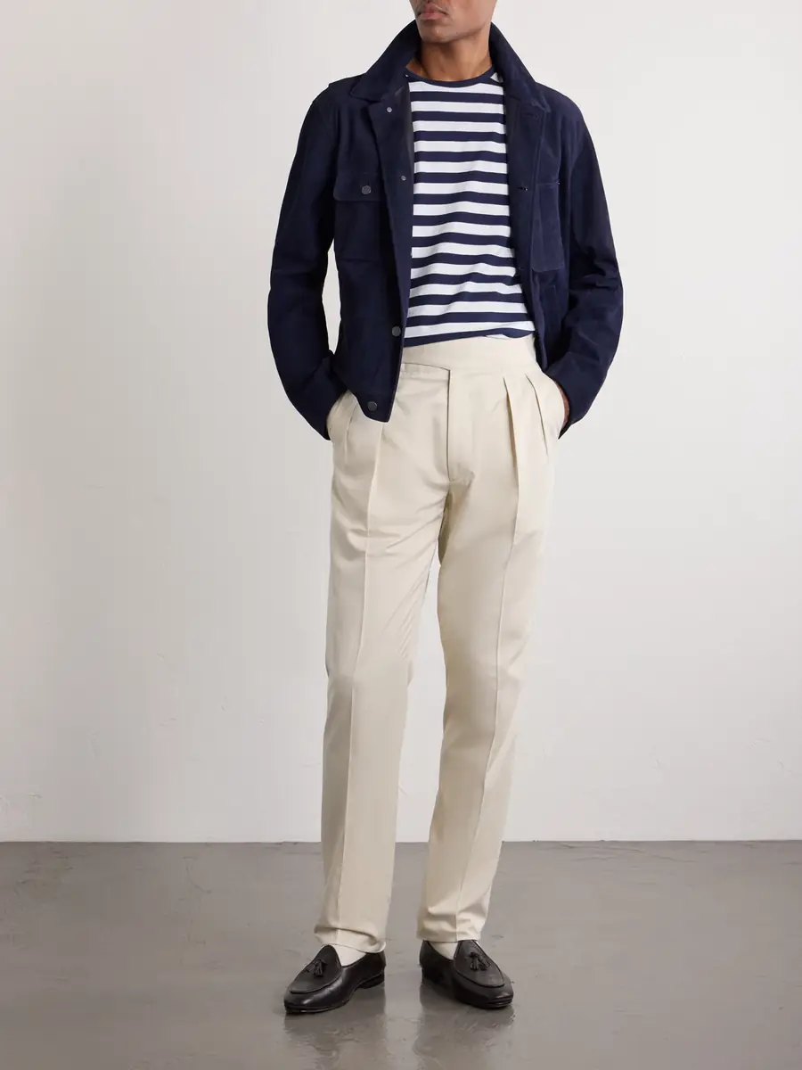 Ralph Lauren Purple Label Striped Cotton T-Shirt - Men | Thumbnail 2