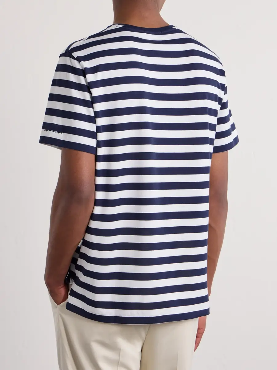 Ralph Lauren Purple Label Striped Cotton T-Shirt - Men | Thumbnail 4