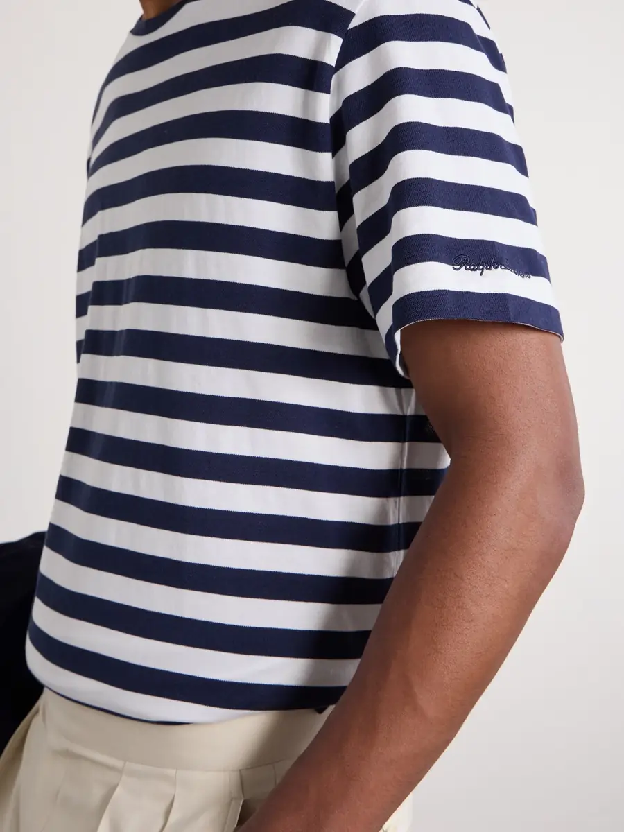 Ralph Lauren Purple Label Striped Cotton T-Shirt - Men | Thumbnail 5