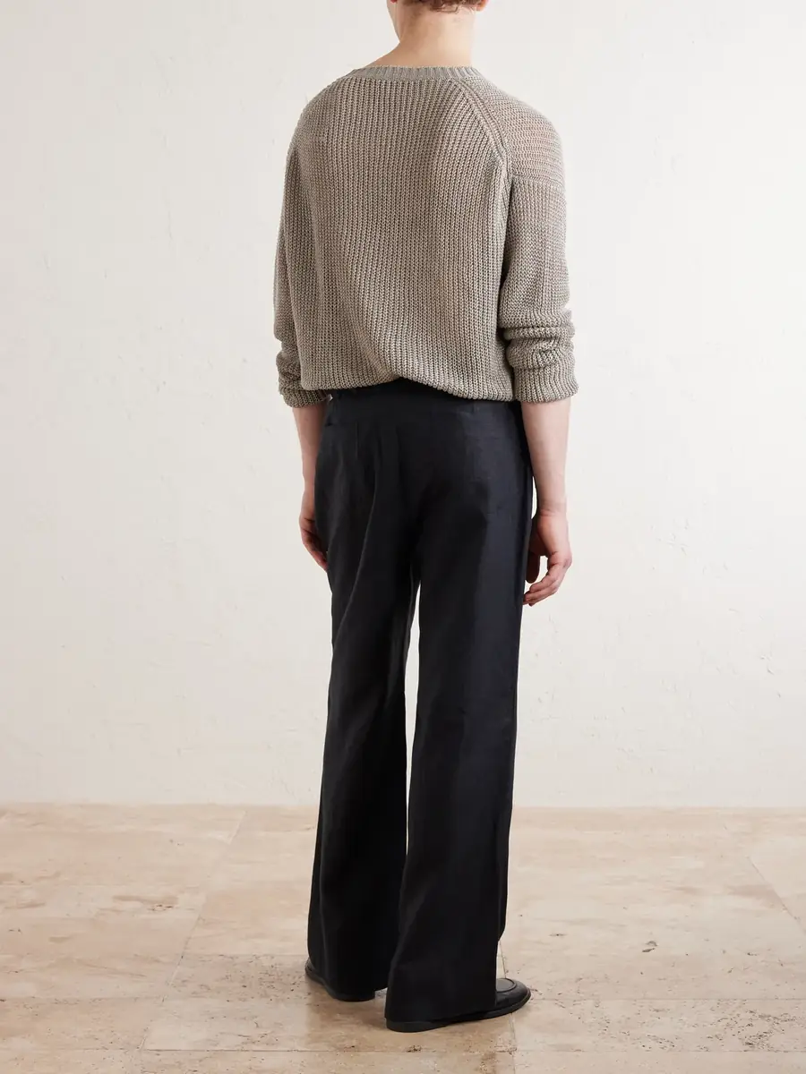 Stòffa Straight-Leg Linen-Twill Drawstring Trousers - Men | Thumbnail 4 Stòffa Straight-Leg Linen-Twill Drawstring Trousers - Men | Thumbnail 4