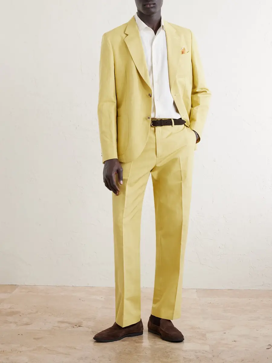 Paul Smith Straight-Leg Cotton and Linen-Blend Suit Trousers - Men | Thumbnail 2 Paul Smith Straight-Leg Cotton and Linen-Blend Suit Trousers - Men | Thumbnail 2