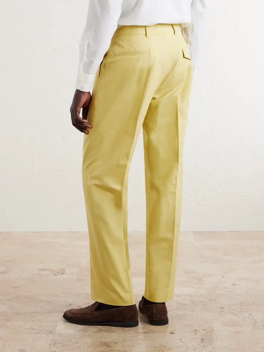 Paul Smith Straight-Leg Cotton and Linen-Blend Suit Trousers - Men | Thumbnail 4 Paul Smith Straight-Leg Cotton and Linen-Blend Suit Trousers - Men | Thumbnail 4