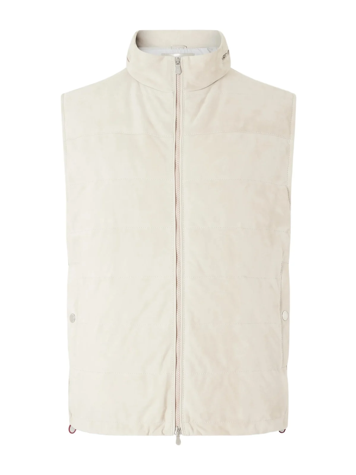 Hooded Suede Down Gilet - Men Hooded Suede Down Gilet - Men