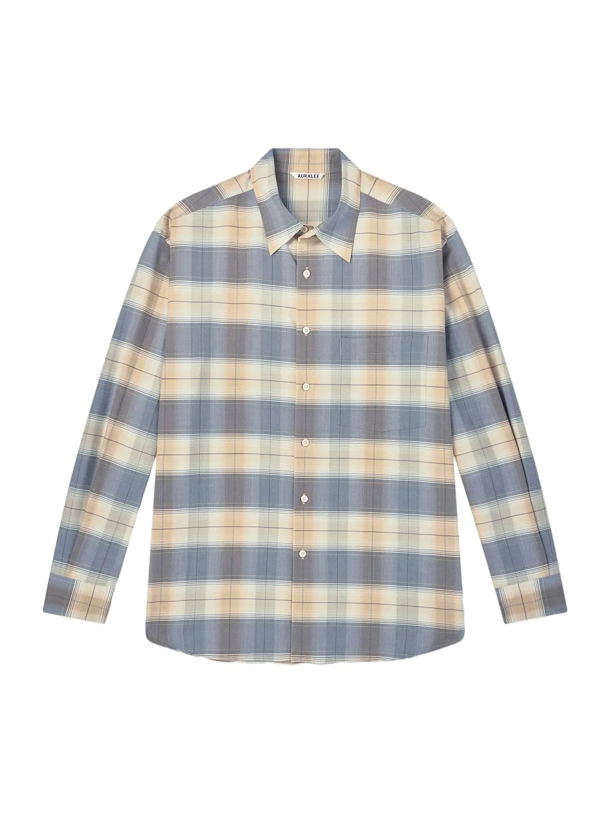 Checked Wool-Poplin Shirt - Men Checked Wool-Poplin Shirt - Men