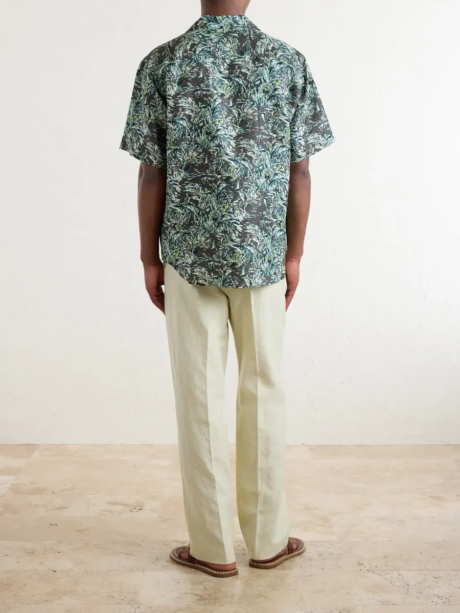 Auralee Printed Silk Satin Shirt - Men | Thumbnail 4