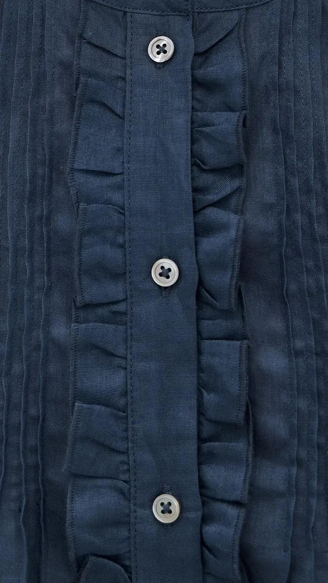 Alex Mill Brittnay Top in Ramie Navy | Thumbnail 6 Alex Mill Brittnay Top in Ramie Navy | Thumbnail 6