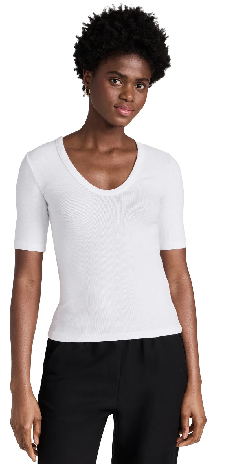 ENZA COSTA Textured Rib Top