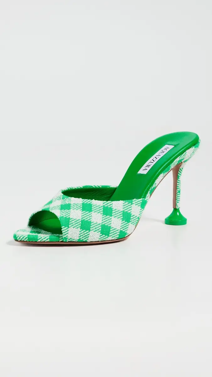 Aquazzura Bisous Mules Palm Green | Thumbnail 2 Aquazzura Bisous Mules Palm Green | Thumbnail 2