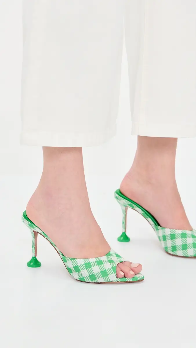 Aquazzura Bisous Mules Palm Green | Thumbnail 3 Aquazzura Bisous Mules Palm Green | Thumbnail 3
