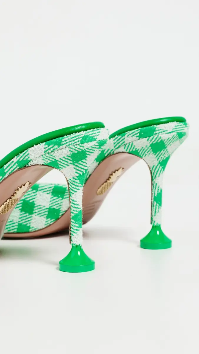 Aquazzura Bisous Mules Palm Green | Thumbnail 4 Aquazzura Bisous Mules Palm Green | Thumbnail 4