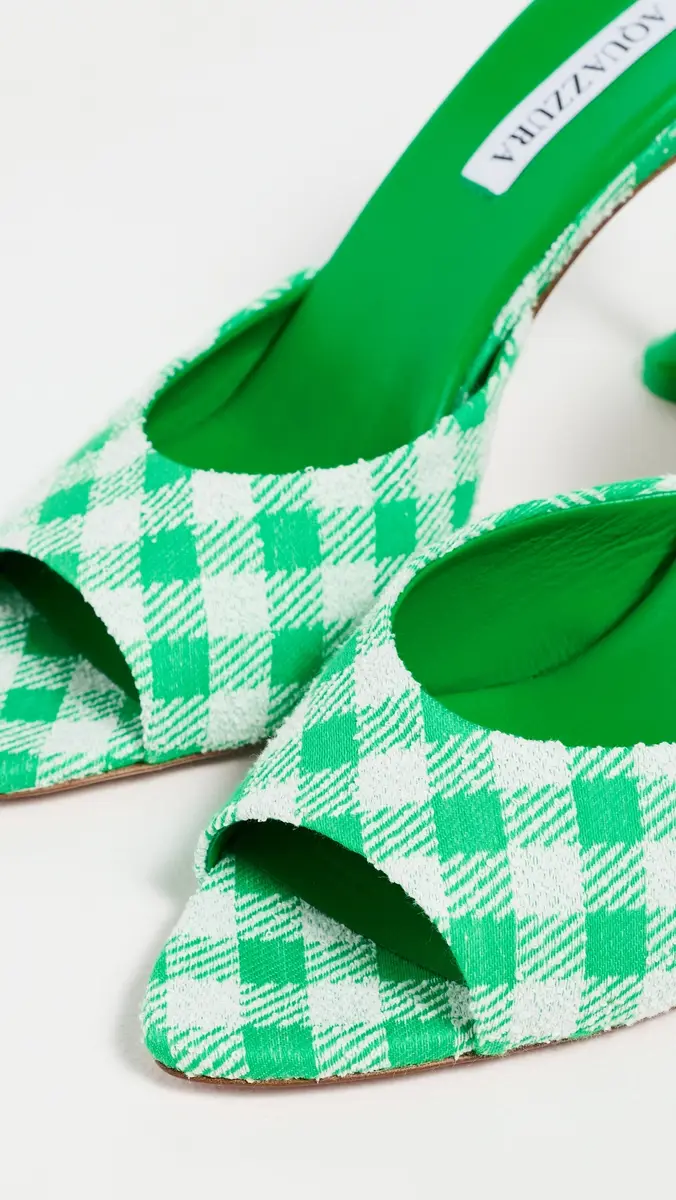 Aquazzura Bisous Mules Palm Green | Thumbnail 6 Aquazzura Bisous Mules Palm Green | Thumbnail 6