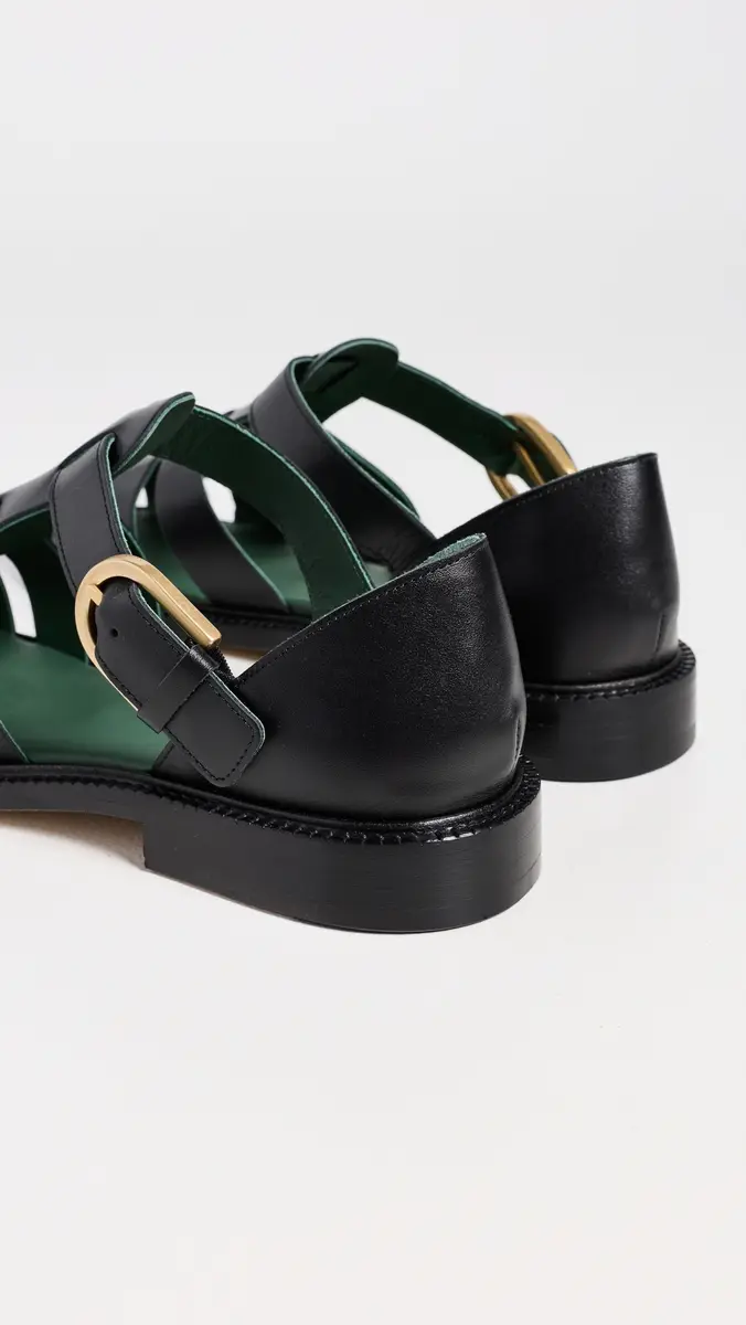 Vinny's Leather Fisherman Sandals Black Nappa | Thumbnail 3 Vinny's Leather Fisherman Sandals Black Nappa | Thumbnail 3