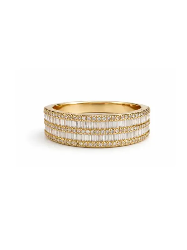 0.423ct Diamond 18K Gold Band Ring