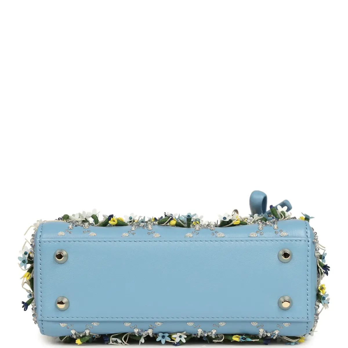 Dior Christian Dior Mini Lady Dior Bag "3D Garden" Blue Multi Embellished Lambskin Light Gold Hardware | Thumbnail 6 Dior Christian Dior Mini Lady Dior Bag "3D Garden" Blue Multi Embellished Lambskin Light Gold Hardware | Thumbnail 6