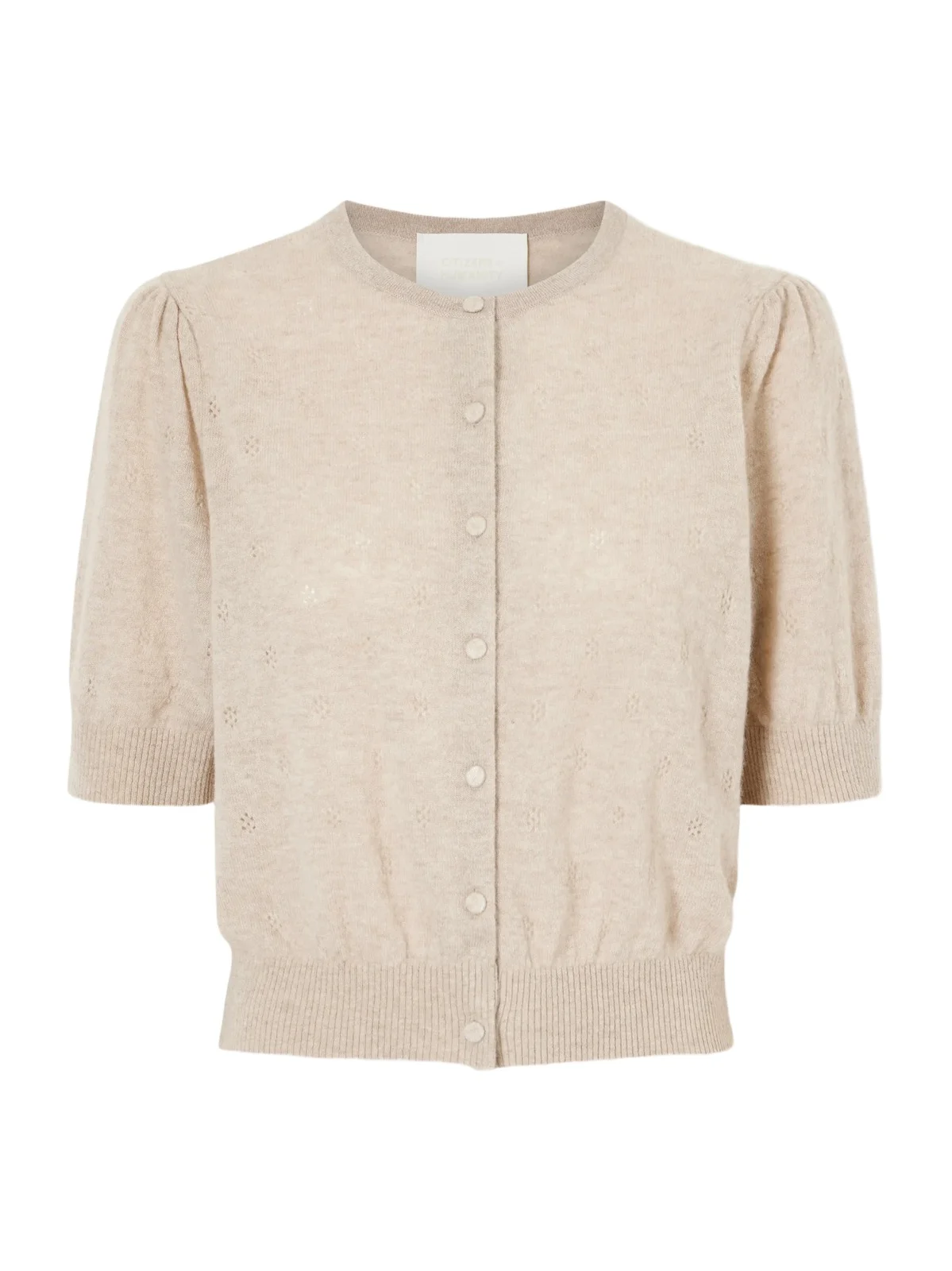 Citizens of Humanity Raina Pointelle-knit Wool And Cashmere-blend Cardigan - Brown