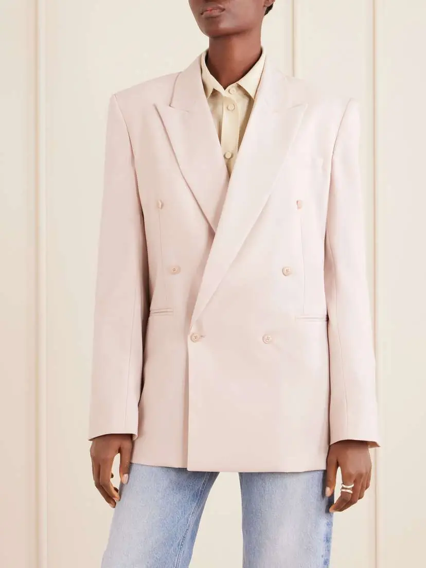 The Frankie Shop Monterey Double-breasted Wool-blend Blazer | Thumbnail 3