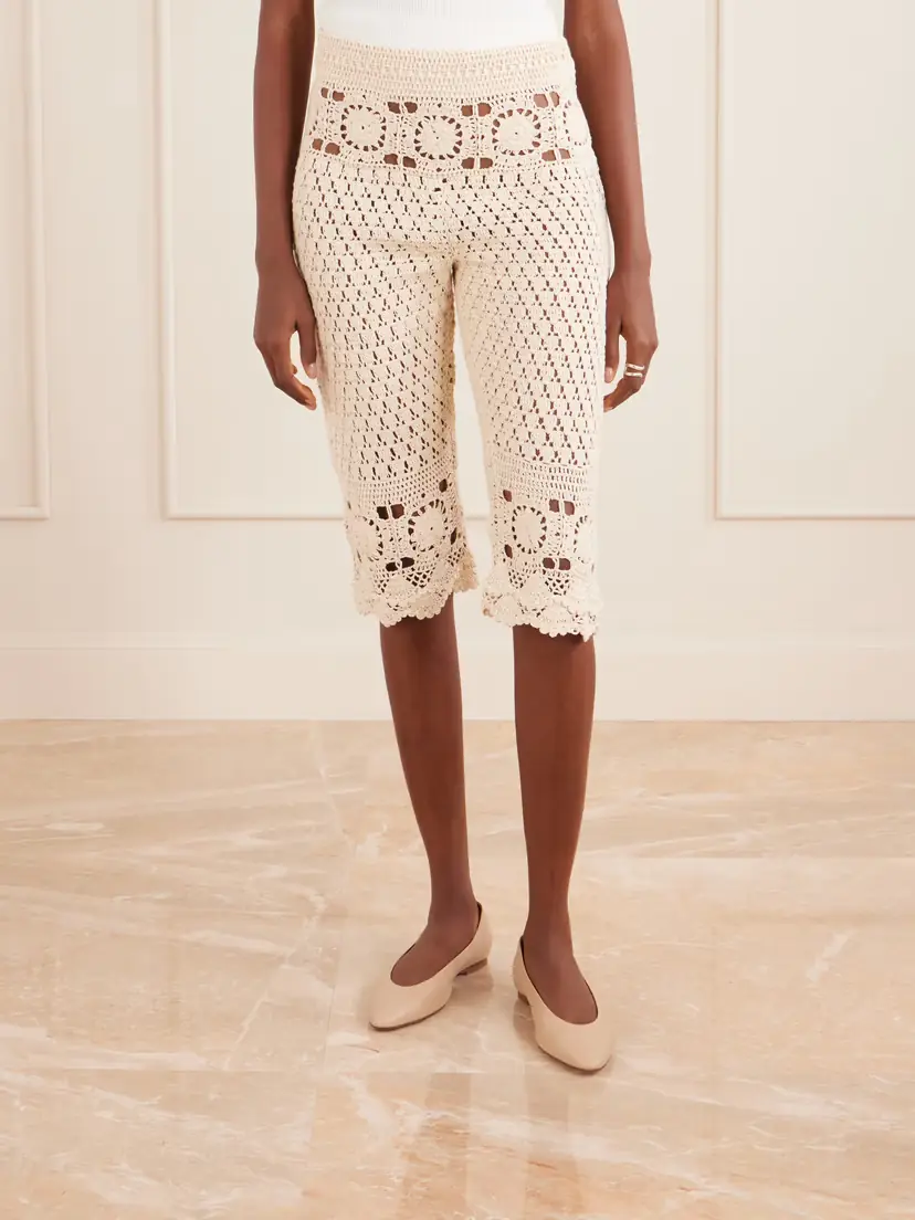 ALIX OF BOHEMIA Aletta Mandala Crochet Cotton Capri Pants | Thumbnail 3 ALIX OF BOHEMIA Aletta Mandala Crochet Cotton Capri Pants | Thumbnail 3