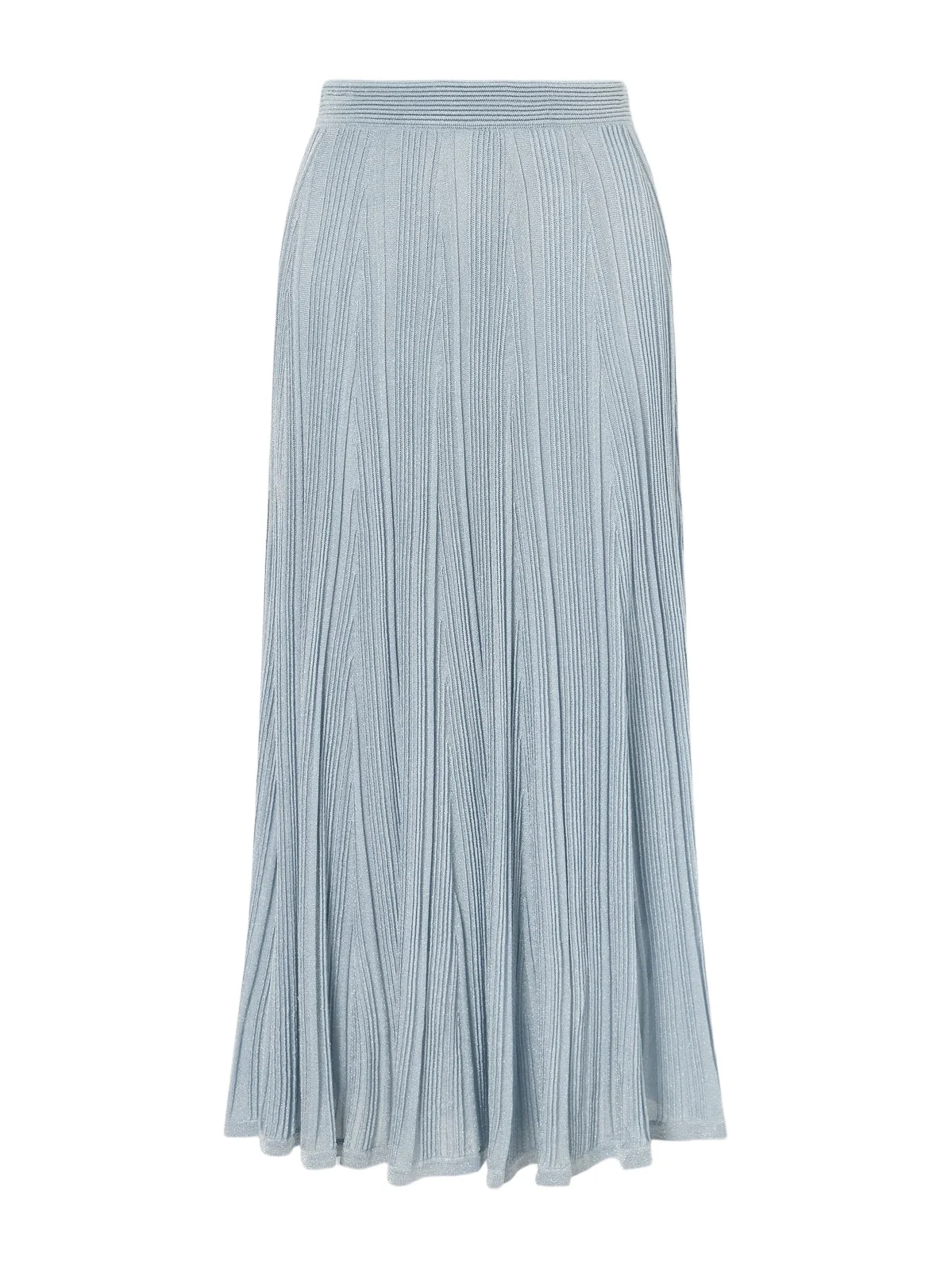 Aster Metallic Ribbed-knit Midi Skirt Aster Metallic Ribbed-knit Midi Skirt